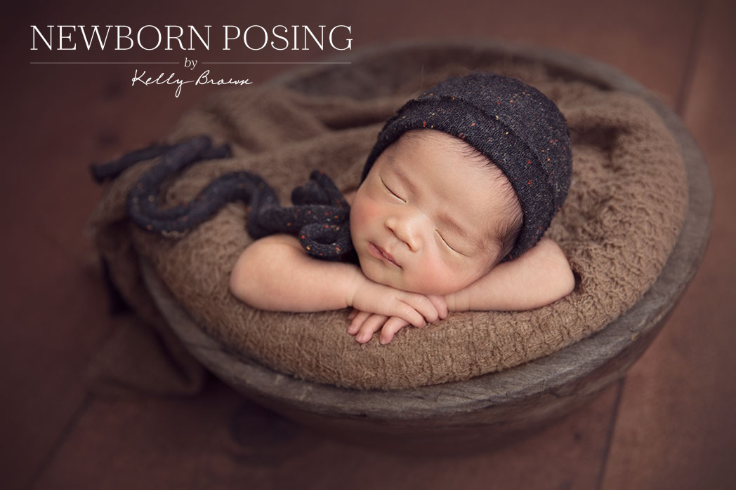 Upright in Prop on Newborn Posing