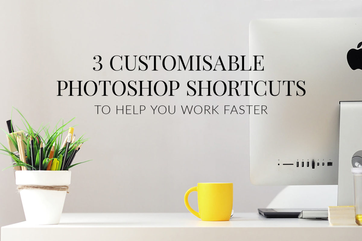 adobe photoshop shortcuts - imac on desk