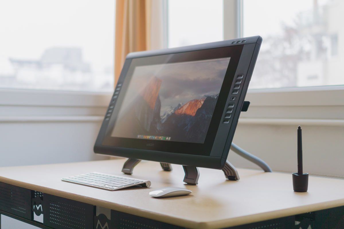Draw directly onscreen with the Wacom Cintiq series, graphics tablet