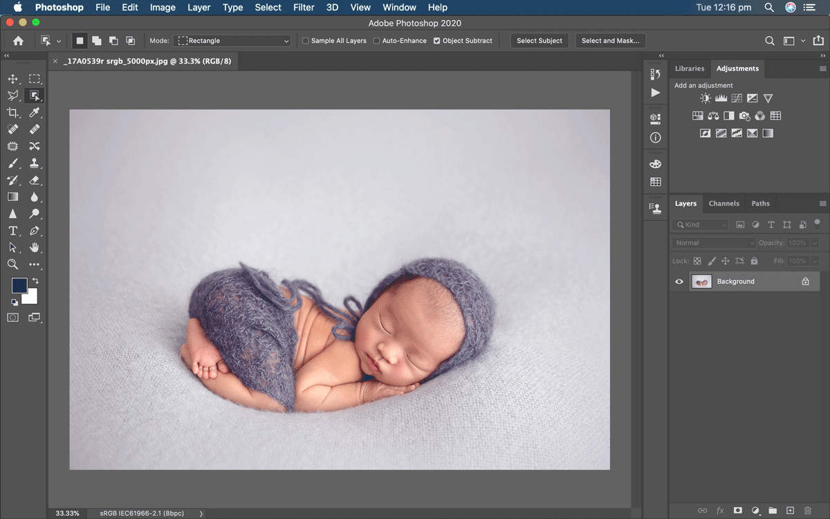 background colour change photoshop 2020 newborn posing