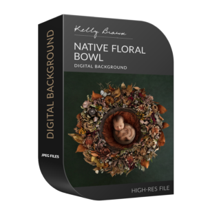 Digital Background - Native Floral Bowl