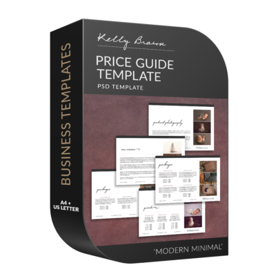 Newborn Photography Price guide template Kelly Brown