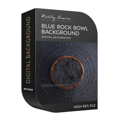 Blue Rock Bowl digital background for newborns