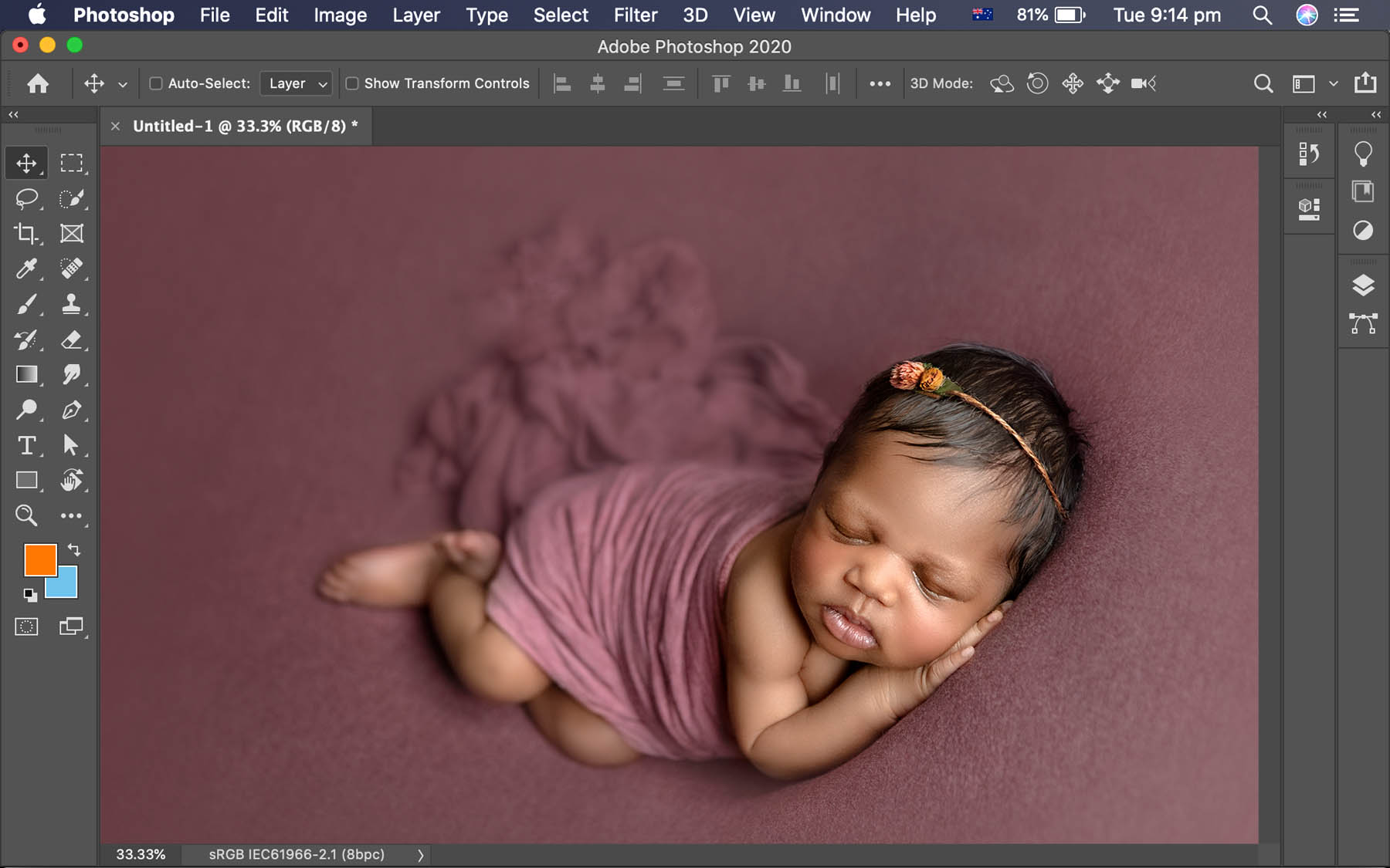 Photoshop Tips for Beginners - Photoshop Workspace - Newborn Posing
