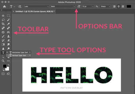 how to use the type tool in photoshop