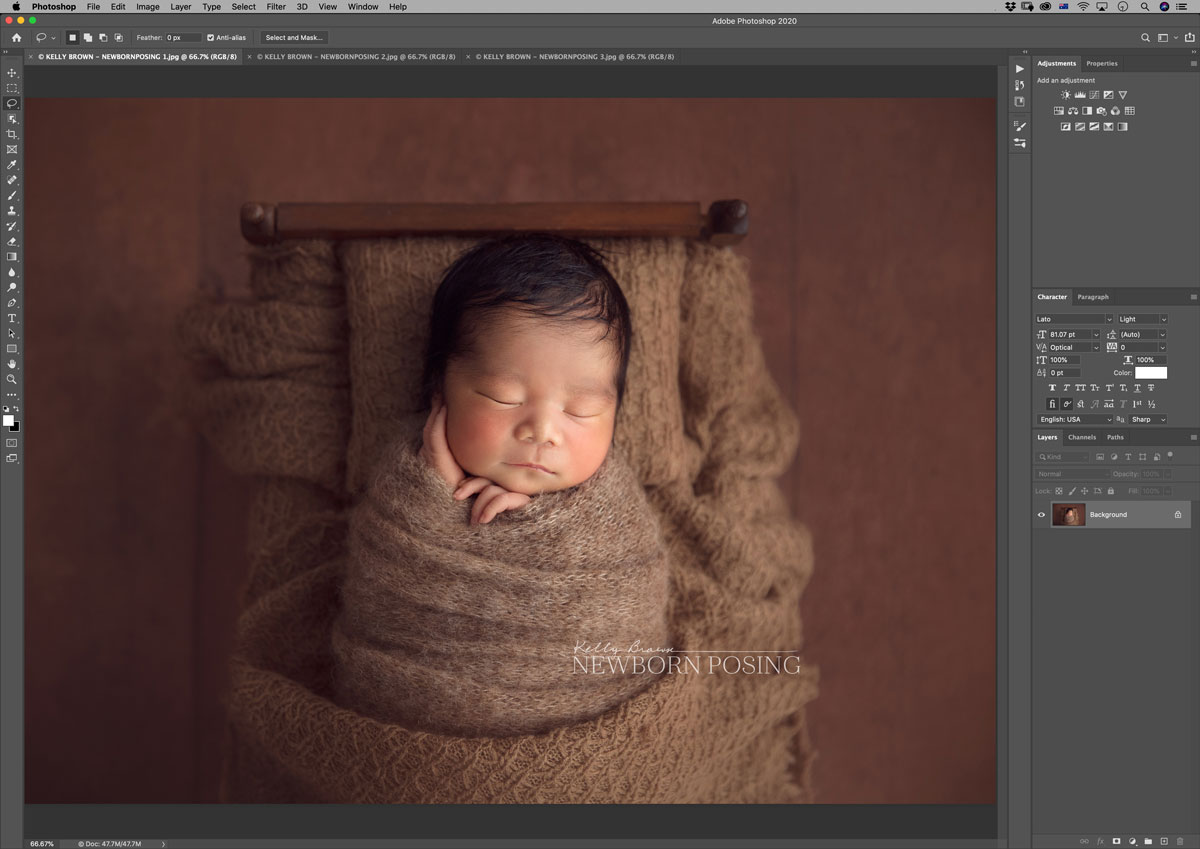 Essential Photoshop keyboard shortcuts - Newborn Posing