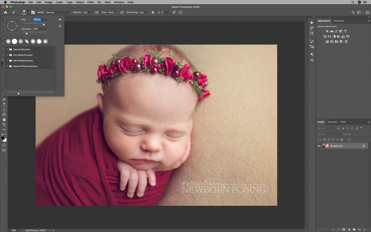 How To Smooth Seamless Paper in Photoshop - Newborn Photography Tip