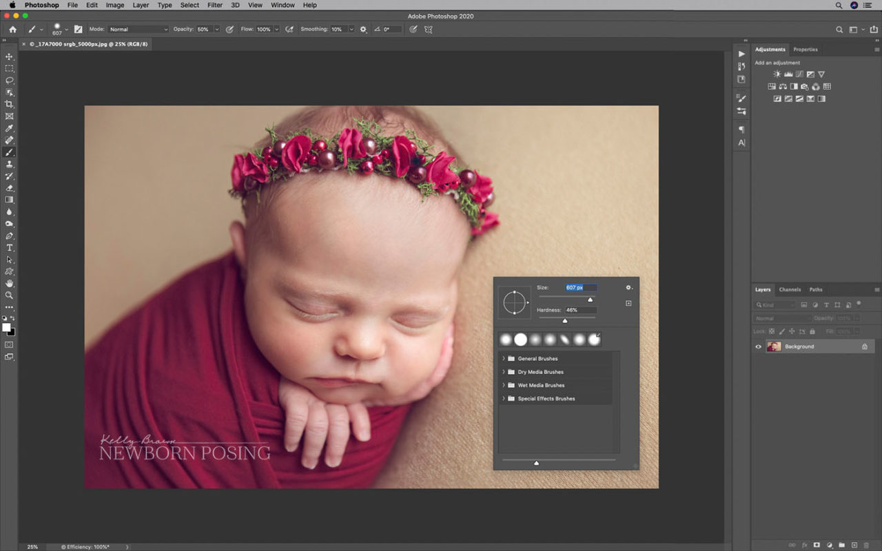 How To Smooth Seamless Paper in Photoshop - Newborn Photography Tip