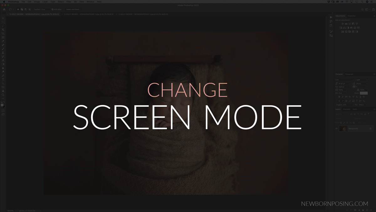 Change Screen Mode in Photoshop