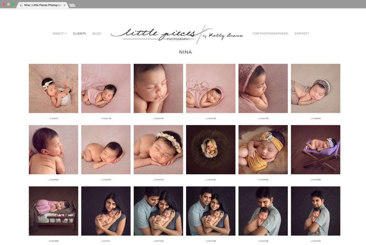 online proofing gallery by Kelly Brown