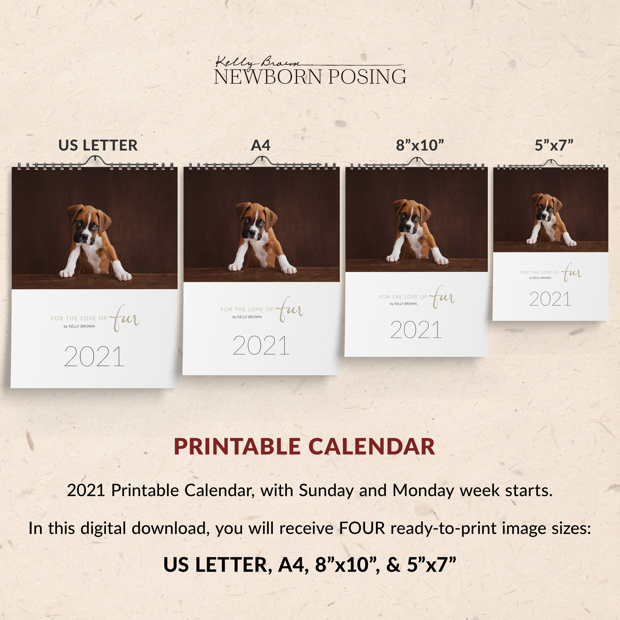 Puppy Calendar Download Newborn Posing