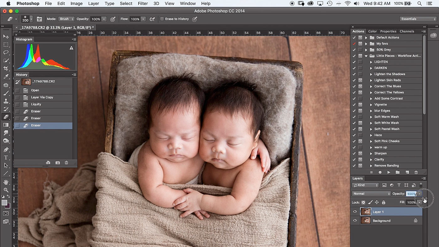 How to Edit Newborn Photos in Photoshop - Newborn Posing