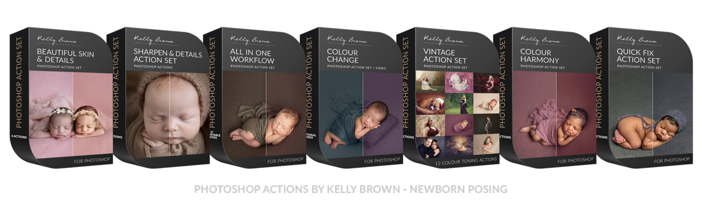 Photoshop actions for retouching newborn portraits