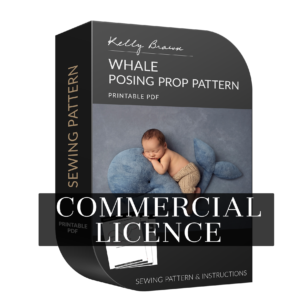 Whale pillow newborn prop