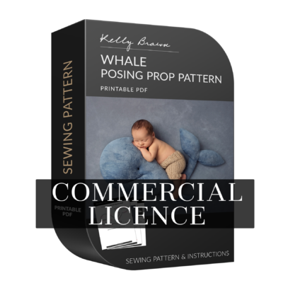 Whale pillow newborn prop