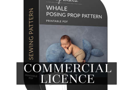 Whale pillow newborn prop